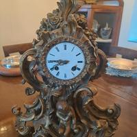orologio francese anni 30 in legno d'orato