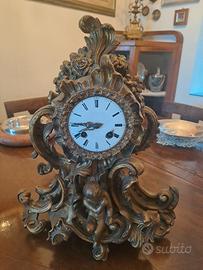 orologio francese anni 30 in legno d'orato