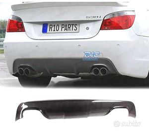 DIFFUSORE BMW E60 E61 LOOK M DOPPIA USCITA CARBONI