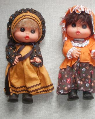 2 Bambole FIBA Vintage originali, h cm 30 NUOVE