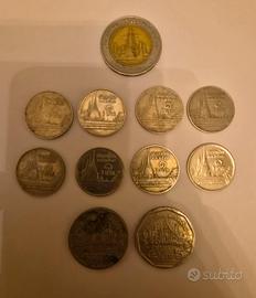 Lotto monete Thailandia Baht – 1, 5 e 10 Baht 