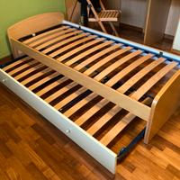 letto singolo con rete estraibile
