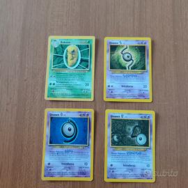 lotto 4 carte pokemon vintage italiane wotc (kakun