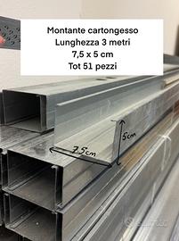 Montante, guida e paraspigolo cartongesso 3 metri
