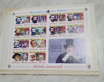 SAN MARINO FOGLIETTO MELODIE IMMORTALI 2001