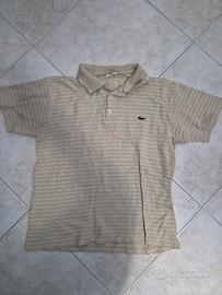 Polo lacoste Uomo Beige a  Righe Bianche taglia L 