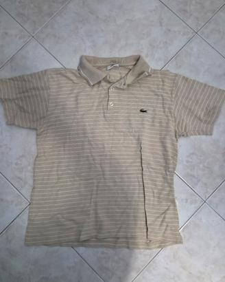 Polo lacoste Uomo Beige a  Righe Bianche taglia L 
