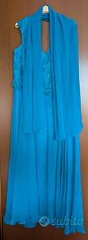 Vestito cerimonia Musani Couture turchese