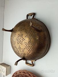 scolapasta o scola verdure rame 