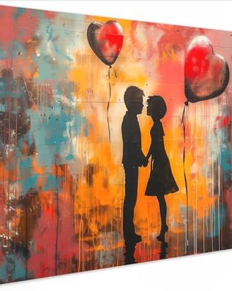 Quadro coppia Banksy 