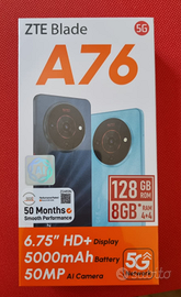 ZTE Blade A76 5G 128GB Nero - Nuovo Sigillato - Ag