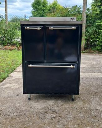cucina a legna Zadra 60x60 con forno e scari