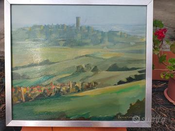 Paesaggio a olio su tela