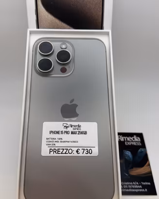 iPhone 15 Pro Max 256GB usato garanzia 
