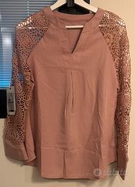 Maglia con maniche traforate tg. M New Fashion
