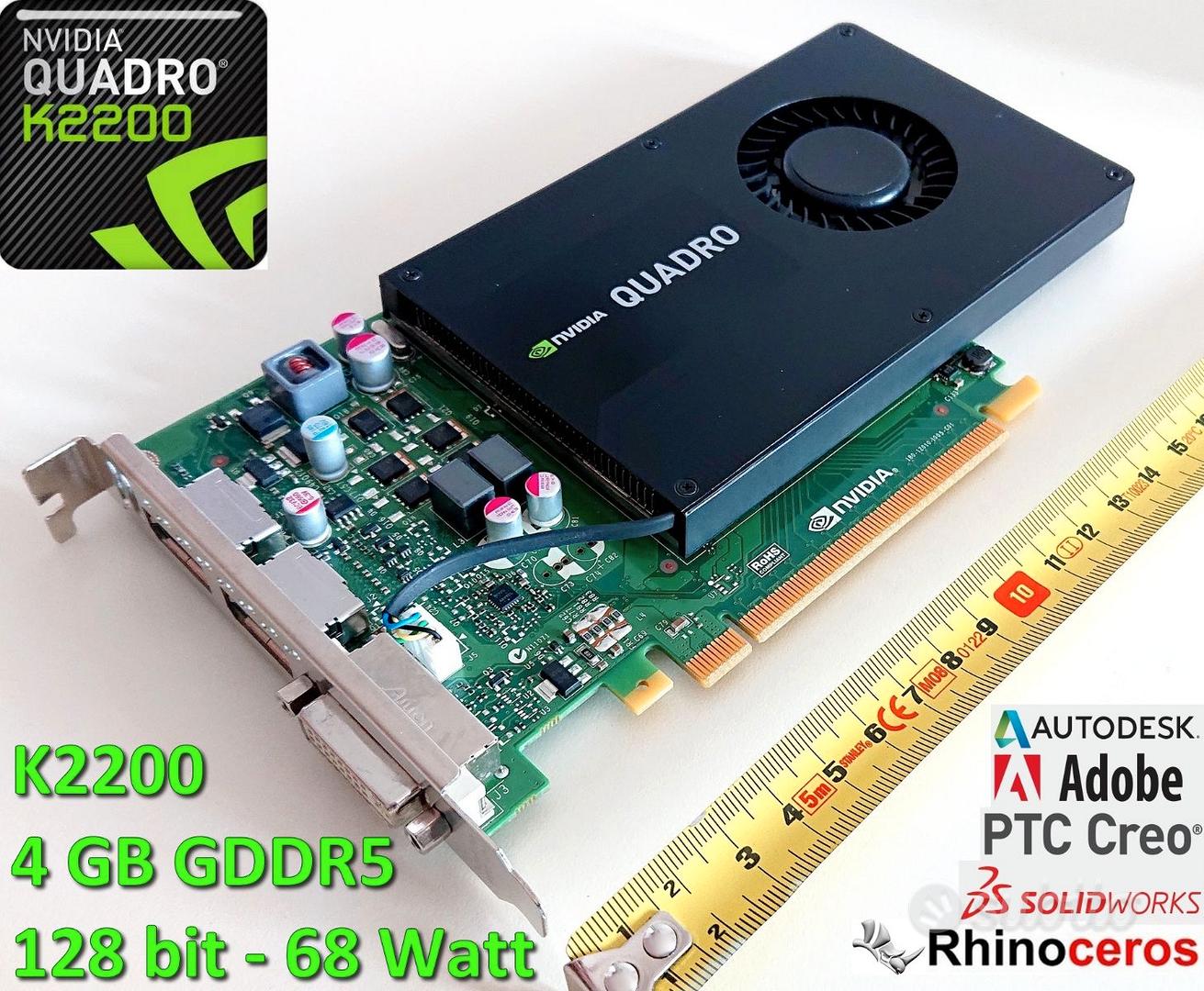 Scheda video GPU NVIDIA Quadro K2200 4GB GDDR5 68W Informatica