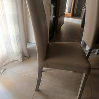 7 sedie moderne di pelle   oltre grigio 