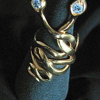 anello in argento 925 placcato oro 18 Kt 