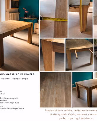 tavolo rovere massello