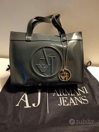 Borsa Shopping Armani Jeans in Vernice - Nuova
