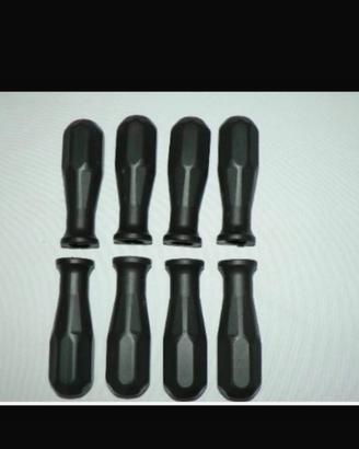 Set 8 manopole plastica nere per calcio-balilla