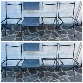 4 telai di sedie da giardino in metallo + tela