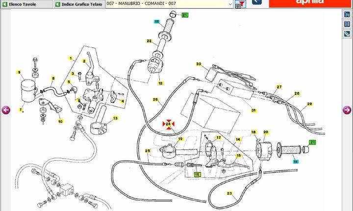 Cavo gaso Aprilia RS 250 AP8114287