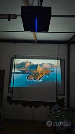 videoproiettore con telo.  come nuovo 