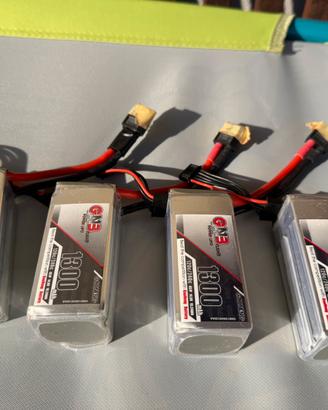 4 Batterie Lipo 4S 1300mAh droni