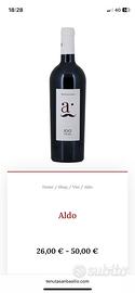Vino rosso Aldo 2019 N.2 bottiglie