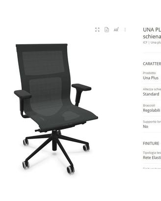 ICF UNA PLUS 721 SEDIA GIREVOLE DA UFFICIO (-63%)