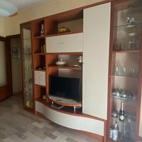 Mobile tv soggiorno ciliegio avorio libreria