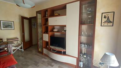 Mobile tv soggiorno ciliegio avorio libreria