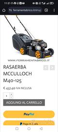 Rasaerba McCulloch 125 a benzina 4t