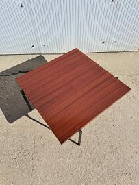 tavolino anni 70 stile PK61 legno metallo