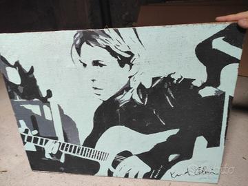 Kurt Cobain - acrilico su juta - MaxBi