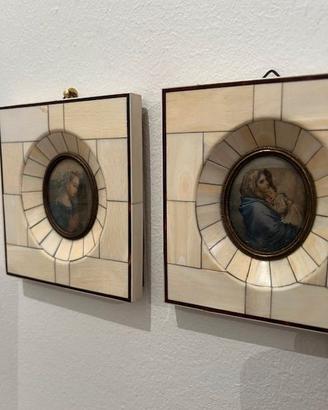 Due Quadri "Madonne di Raffaello" Anni 50