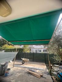Pergola con tenda da sole