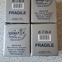 Bicchieri acqua/whisky Bohemia glass nuovi