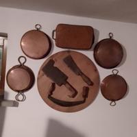 Disco con 5 padelle in  rame