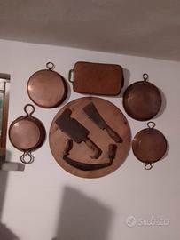 Disco con 5 padelle in  rame