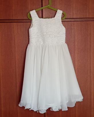 ABITO BIANCO ELEGANTE BAMBINA