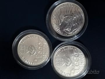 n 3 monete da 1000 escudos portoghese argento 1999