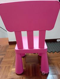 Sedia Ikea Mammut rosa