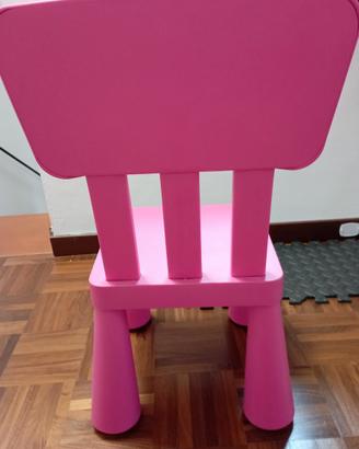Sedia Ikea Mammut rosa