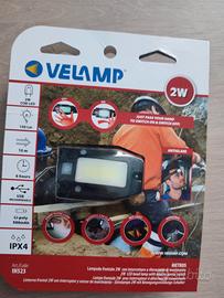 torcia frontale a led Velamp, nuova 