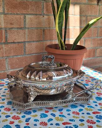 Set zuppiera vivande Barocco e Vassoio MAM Milano