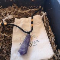 Collana con Ametista Pietra Viola Cristallo