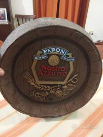 Insegna Birra Nastro Azzurro Fondo Botte Vintage