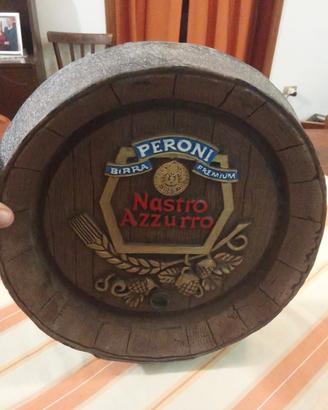 Insegna Birra Nastro Azzurro Fondo Botte Vintage